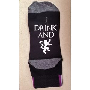 NWB Bundle of 2 Novelty Black Funny Saying Socks
